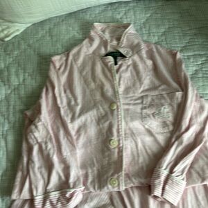 Ralph Lauren women’s pj set. Shirt is long sleeve and pants are cropped